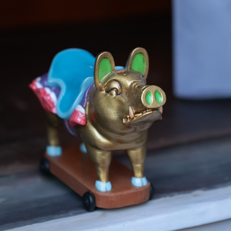 Joyeros - Caja de accesorios del cerdo dorado de Chikyuya - Susurros del corazón