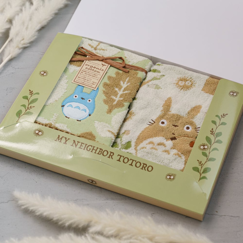 Ropa de hogar - Juego de regalo de toallas de algodón Totoro (34×36 cm & 34×75 cm) - Mon