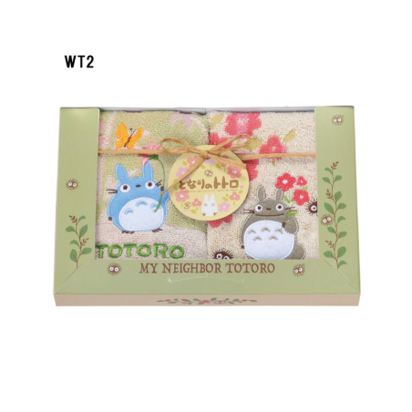 Ropa de hogar - Juego de toallas de algodón Flor de Primavera Totoro (34 x 36 cm y 34