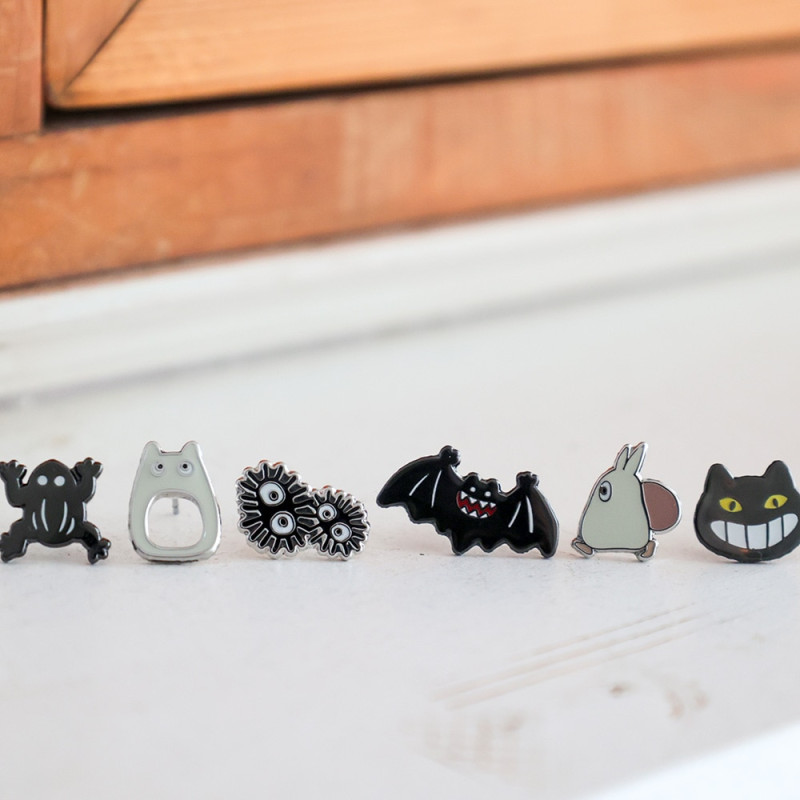 Jewellery - Set of 6 clipped Earrings Totoro opening - My Neighbor Totoro