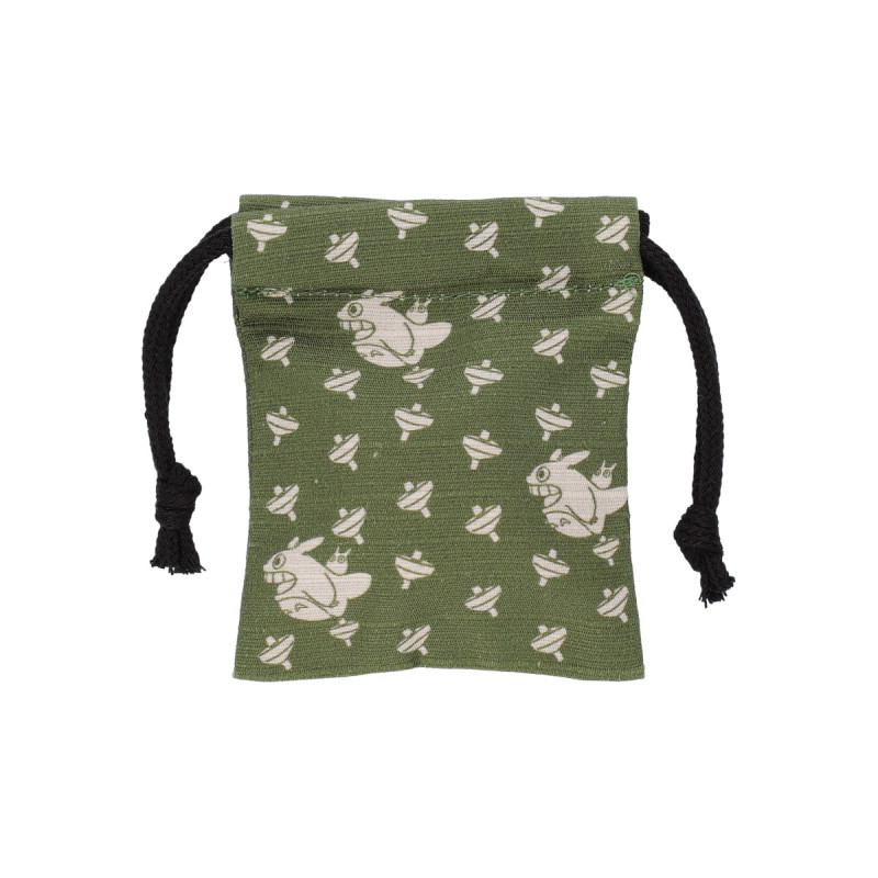 Bags - Drawstring Pouch with Totoro and Spinning top Stamp - My Neighbor Tot