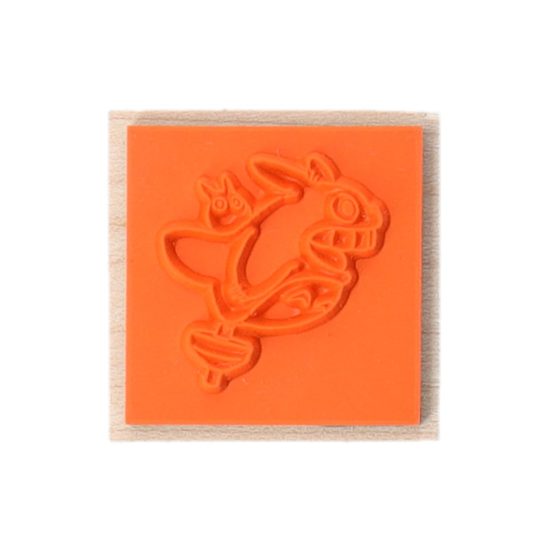 Bags - Drawstring Pouch with Totoro and Spinning top Stamp - My Neighbor Tot