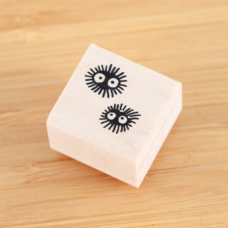 Bags - Drawstring Pouch with Kurosuke Stamp - My Neighbor Totoro