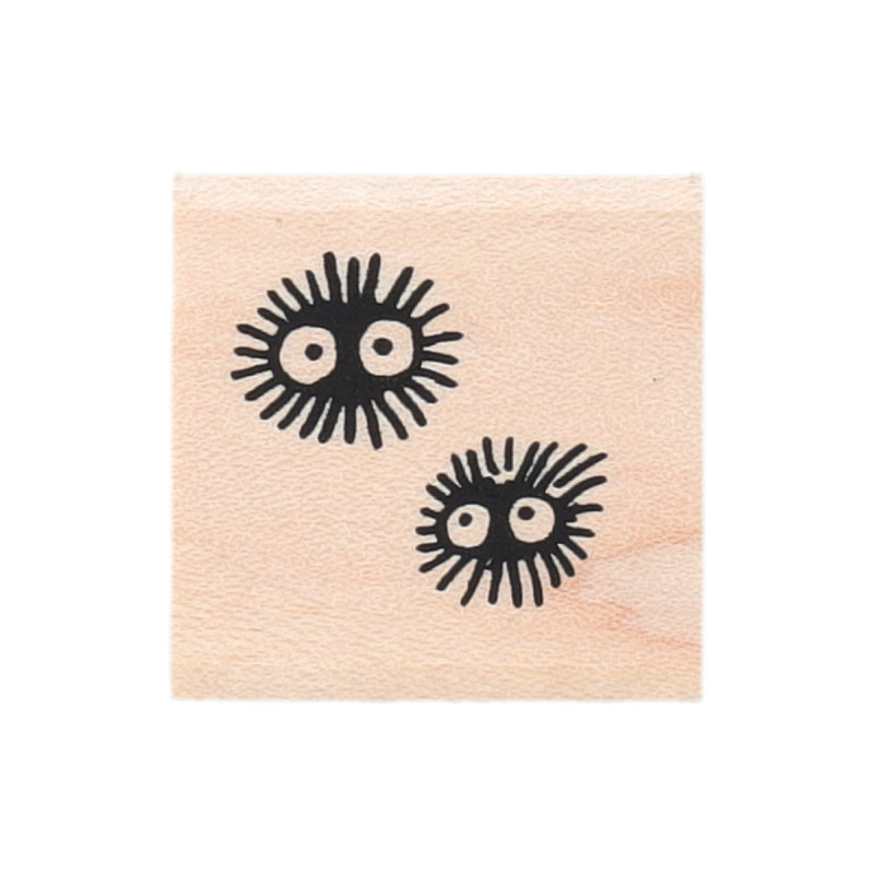 Bags - Drawstring Pouch with Kurosuke Stamp - My Neighbor Totoro