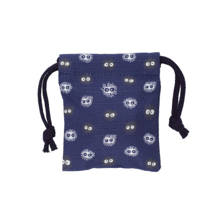 Bags - Drawstring Pouch with Kurosuke Stamp - My Neighbor Totoro