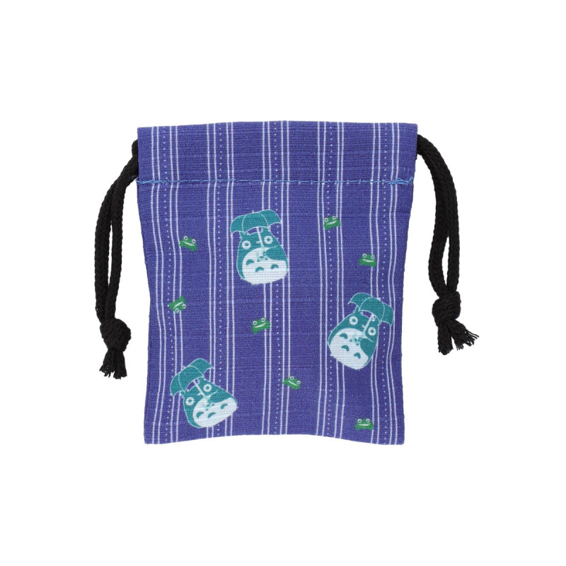 Bags - Drawstring pouch with Totoro and the Frog Stamp - My Neighbor Totoro