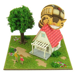 Paper Theaters - Paper Craft Mini Kusakabe house and Catbus - My Neighbor Totoro