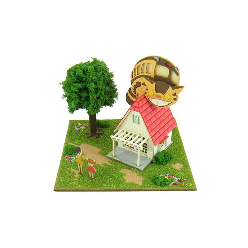 Paper Theaters - Paper Craft Mini Kusakabe house and Catbus - My Neighbor Totoro