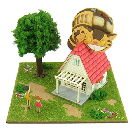 Paper Theaters - Paper Craft Mini Kusakabe house and Catbus - My Neighbor Totoro