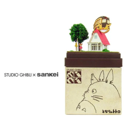 Paper Theaters - Paper Craft Mini Kusakabe house and Catbus - My Neighbor Totoro
