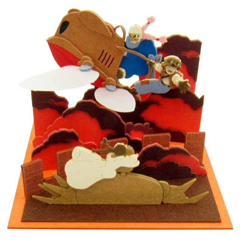 Teatros de papel - Diorama de papel mini rescate Sheeta - El castillo en el cielo