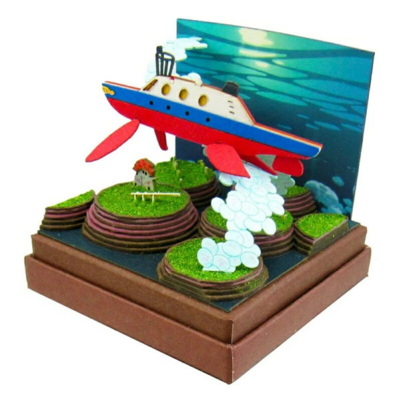 Paper Theaters - Paper Craft Mini Ubazame Boat and Sea Farm - Ponyo on the Cliff