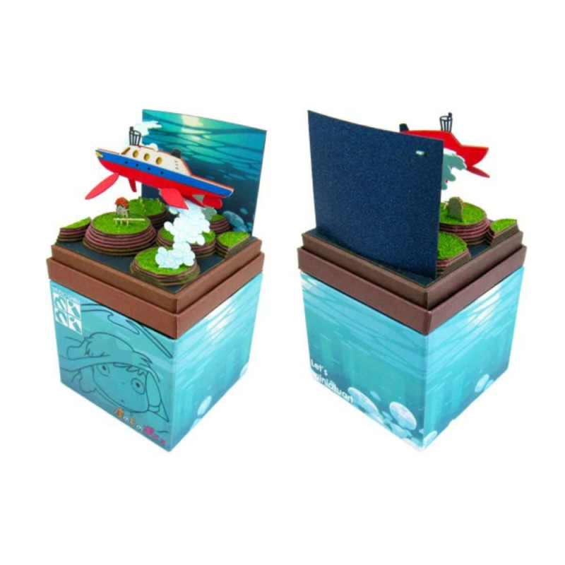 Paper Theaters - Paper Craft Mini Ubazame Boat and Sea Farm - Ponyo on the Cliff