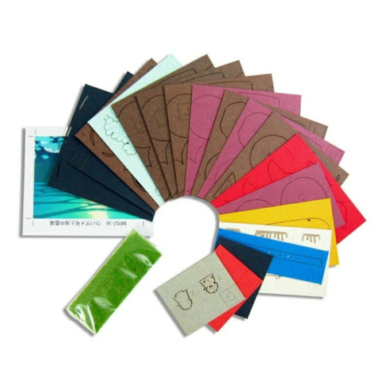 Paper Theaters - Paper Craft Mini Ubazame Boat and Sea Farm - Ponyo on the Cliff