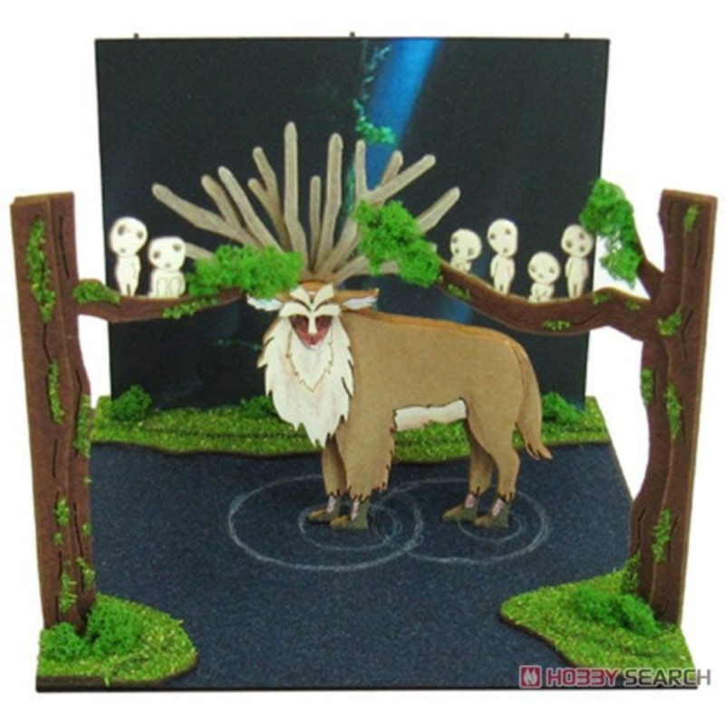Teatros de papel - Diorama de papel mini Espíritu del bosque - La princesa Mononoke