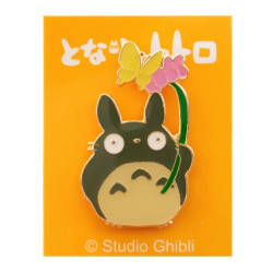 Pins - Pins Totoro With Flower - My Neighbor Totoro
