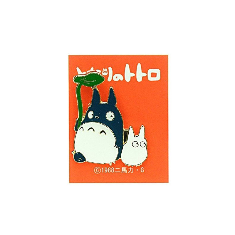 Pins - Pins Totoro Bleu avec feuille et Blanc - Mon Voisin Totoro
