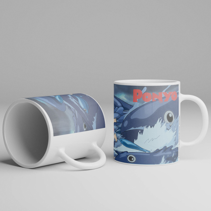 Tazas y tazones - Taza Ghibli 10 - Olas - Ponyo en el acantilado