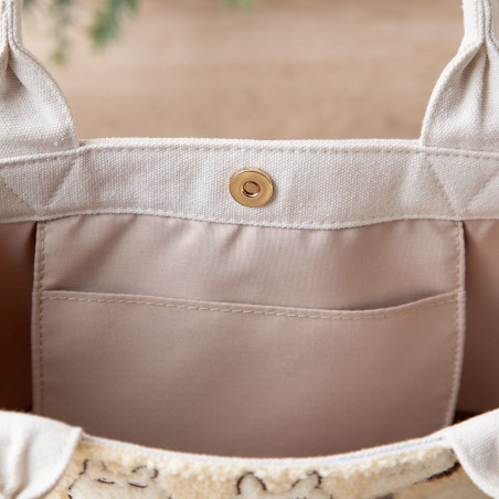 Bolsos - Bolso bordado beige Totoro Avellana - Mi vecino Totoro