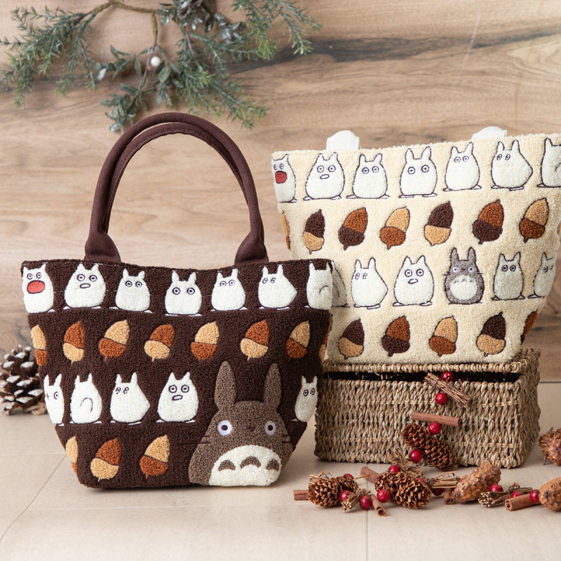 Bolsos - Sac brodé Beige Totoro Noisettes - Mon Voisin Totoro