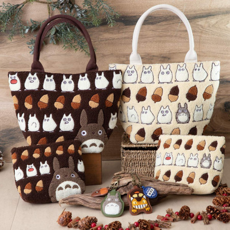 Bolsos - Bolso bordado beige Totoro Avellana - Mi vecino Totoro
