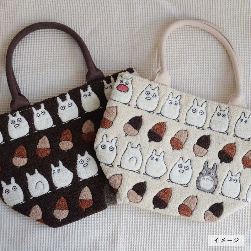 Bolsos - Sac brodé Beige Totoro Noisettes - Mon Voisin Totoro