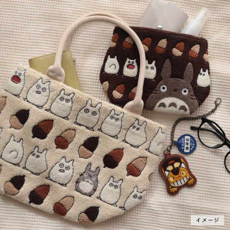 Bolsos - Sac brodé Beige Totoro Noisettes - Mon Voisin Totoro