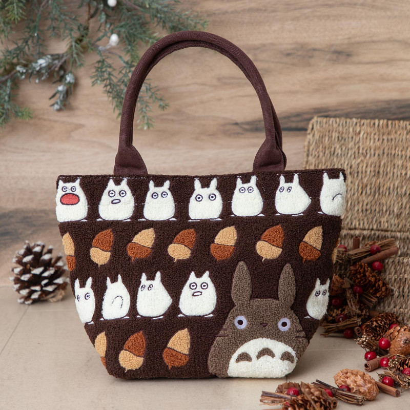 Bolsos - Bolso bordado Totoro Avellana - Mi vecino Totoro