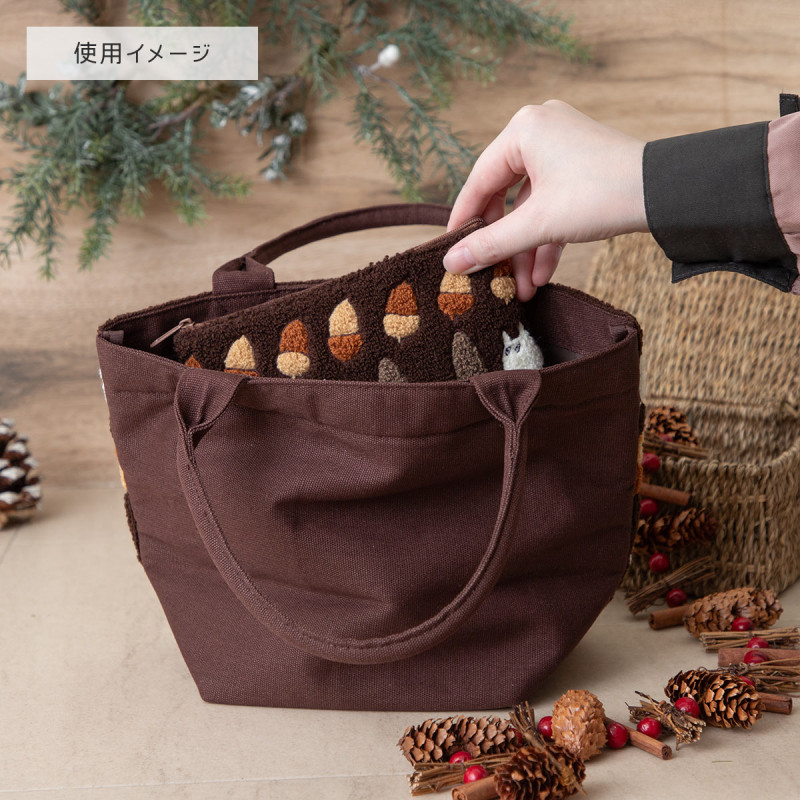 Bags - Embroidered hand bag Totoro Acorn - My Neighbor Totoro
