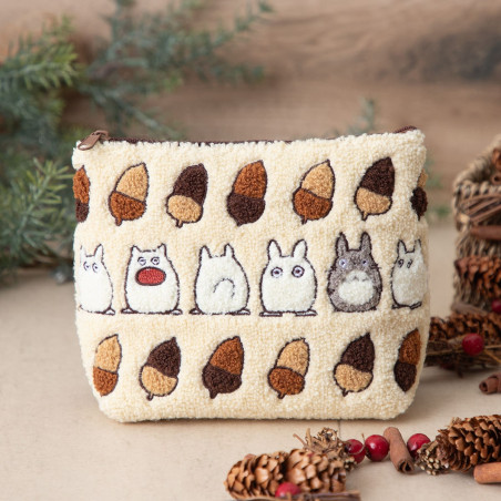 Accessories - Embroidered Pouch Totoro Acorn - My Neighbor Totoro
