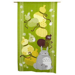 Cortinas - Cortinas Totoro y calabaza de la suerte 85x150cm - Mi vecino Totoro