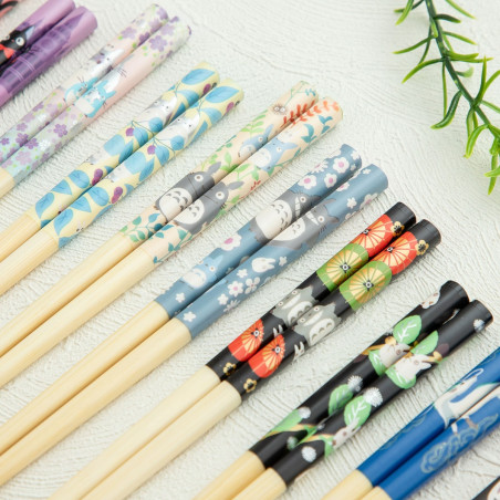 Palillos - Baguettes 21cm Totoro Fleurs - Mon Voisin Totoro