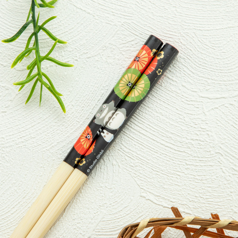Palillos - Baguettes 21cm Totoro Ombrelle Japonaise - Mon Voisin Totoro