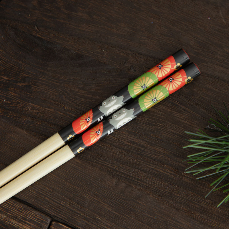 Palillos - Baguettes 21cm Totoro Ombrelle Japonaise - Mon Voisin Totoro
