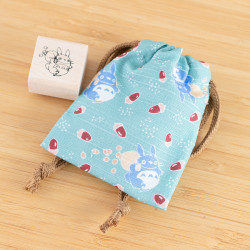 Bags - Middle Totoro & acorns Stamp with pouch - My Neighbor Totoro