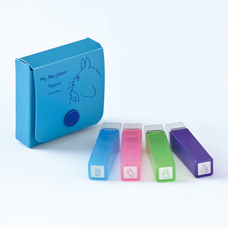 Accesorios de escritorio - Boîte de tampons de couleurs Totoro & Noisette - Mon Voisin Totoro