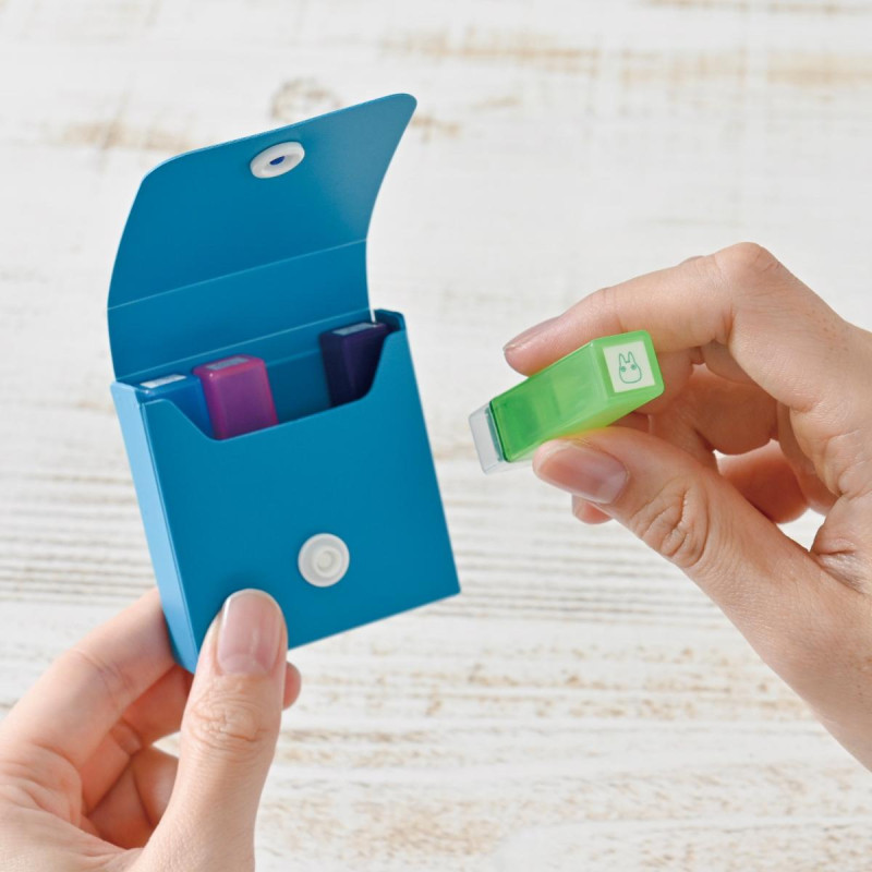 Accesorios de escritorio - Boîte de tampons de couleurs Totoro & Noisette - Mon Voisin Totoro