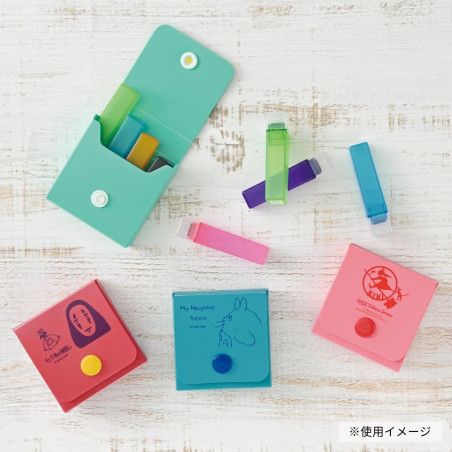 Accesorios de escritorio - Boîte de tampons de couleurs Totoro & Noisette - Mon Voisin Totoro