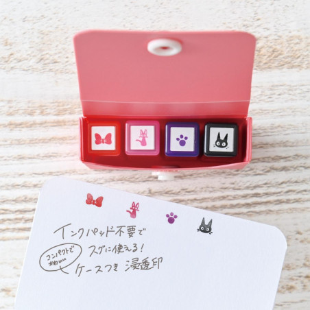 Small equipment - Coloured stamp Set Jiji, & paw & hairband - Kiki's Delivery Service