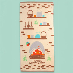 Household linen - Bath Towel Cook with Calcifer 70x140 cm - Howl’s Moving Castle