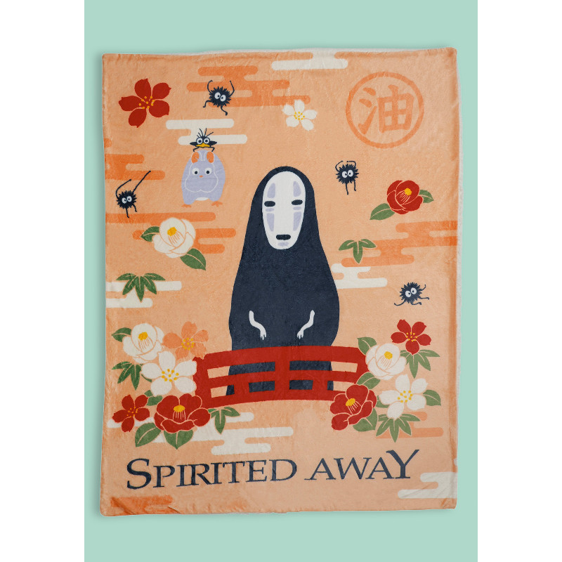 Household linen - Natsu Blanket No Face & Flowers 116x152 cm - Spirited Away