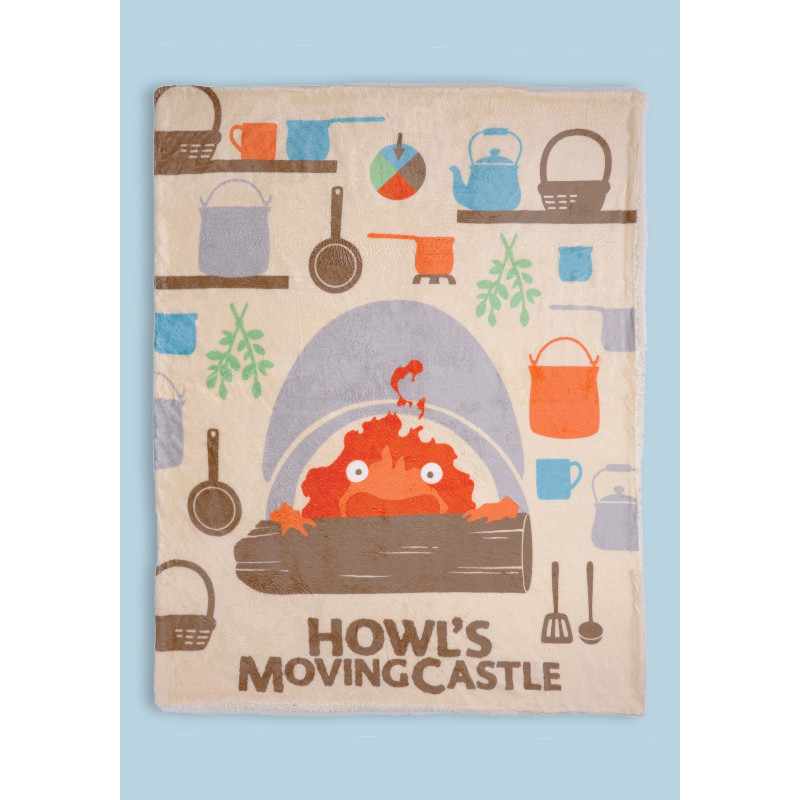 Household linen - Natsu Blanket Cook with Calcifer 116x152 cm - Howl’s Moving Castle