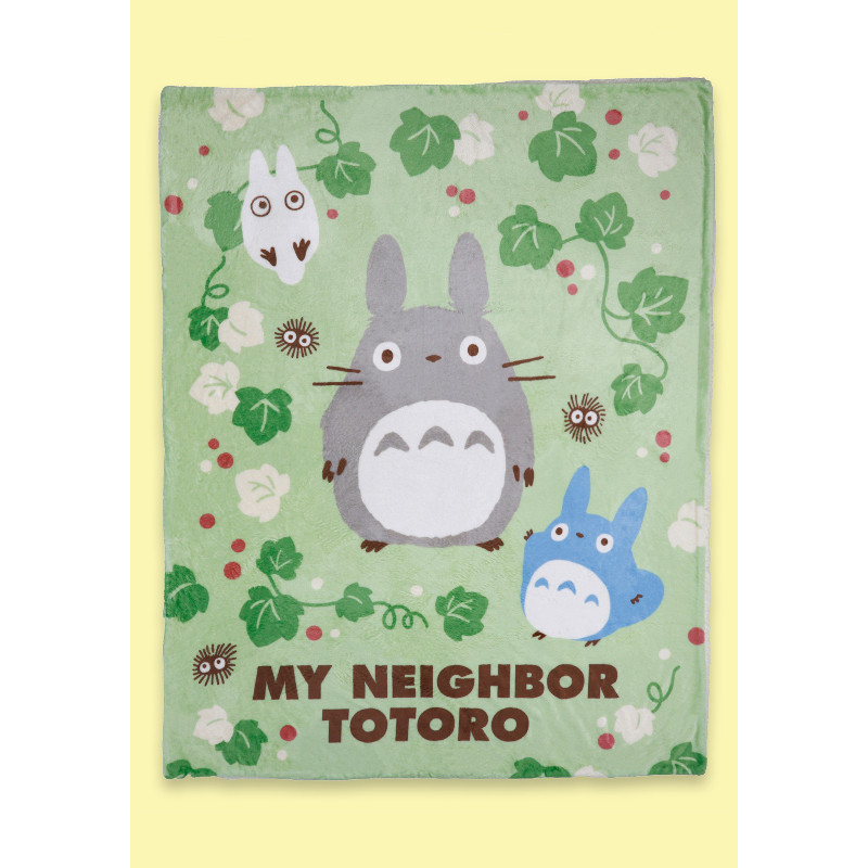 Household linen - Natsu Blanket Totoro Green Leaf 116x152 cm - My Neighbor Totoro