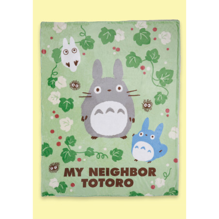 Household linen - Natsu Blanket Totoro Green Leaf 116x152 cm - My Neighbor Totoro