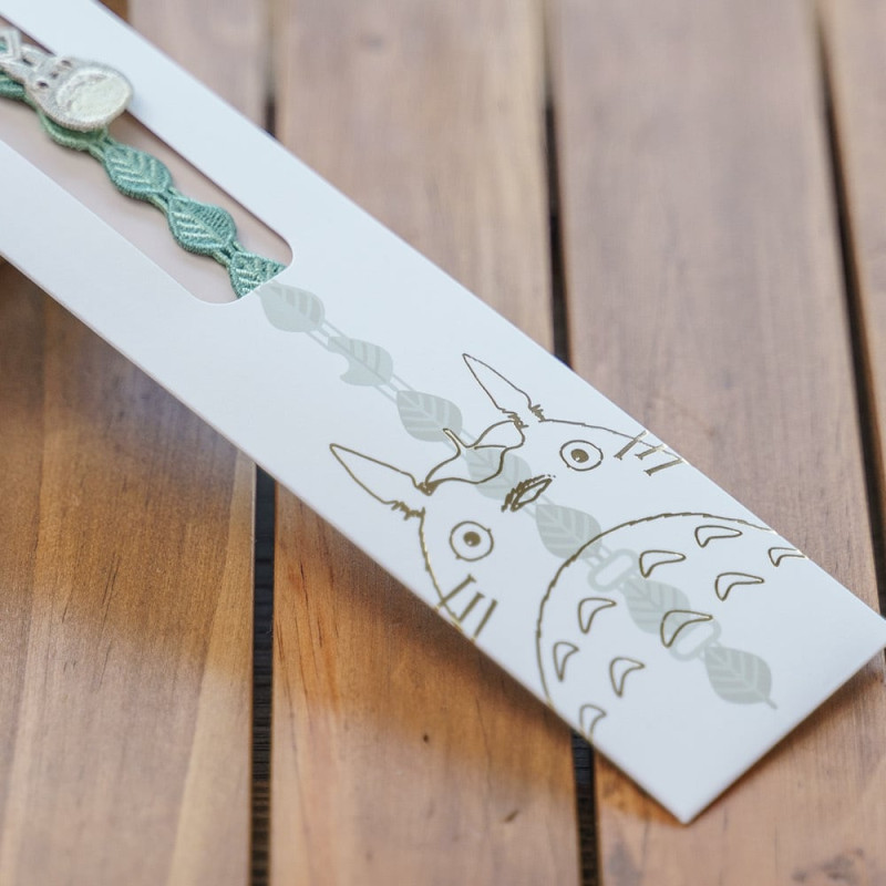 Joyería - Totoro pulsera bordada Gris hojas verdes - Mi vecino Totoro