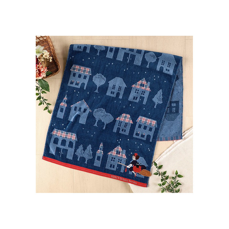 Linge de maison - Grande Serviette La nuit du départ 60x120 cm - Kiki la petite sorcièr