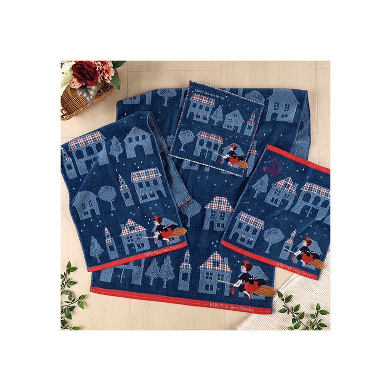 Linge de maison - Grande Serviette La nuit du départ 60x120 cm - Kiki la petite sorcièr