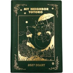 Agendas et Calendriers - Agenda 2027 Totoro toupie vert dorure - Mon Voisin Totoro
