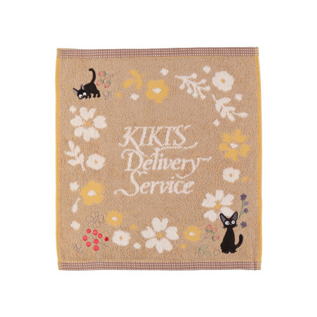 Linge de maison - Mini Serviette Fleur Sépia 34x36 cm - Kiki la petite sorcière