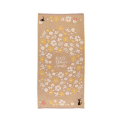 Linge de maison - Serviette Fleur Sépia 60x120 cm - Kiki la petite sorcière
